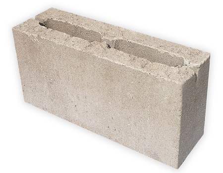 Перегородочный бетонный пустотелый блок 